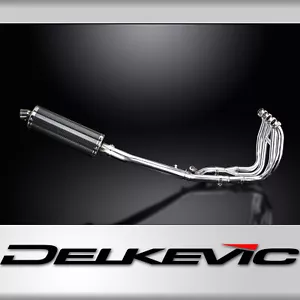 Suzuki GSX1300R Hayabusa 1999-2007 Complete Exhaust 4-1 14" Oval Carbon Muffler - Picture 1 of 5