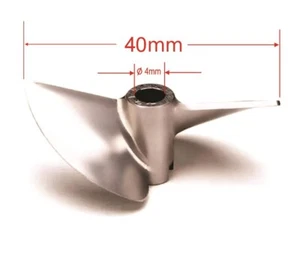 RC Boat 2 blade Metal propeller prop 4mm Diameter P1.4 40mm -Left - Picture 1 of 5