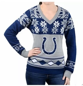 $70 NFL Women's V-Neck Sweater, Indianapolis Colts, Medium - Picture 1 of 1