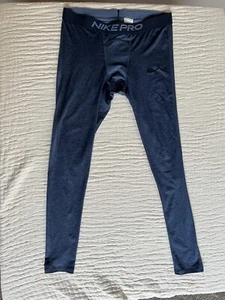 Nike Pro Dri-FIT Full Length Training Tights Blue Men's 3XL - Picture 1 of 7