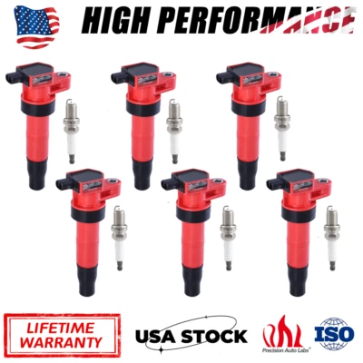 Катушка зажигания и иридиевая свеча зажигания для Kia Sorento Hyundai Santa Fe UF546 6 шт. - Изображение 1 из 4