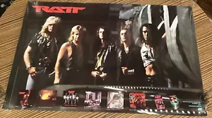 POSTER PROMOZIONALE RATT "DETONATOR" BIFACCIALE NEGOZIO DI MUSICA (36x24) (Atlantic, 1990) - Foto 1 di 11