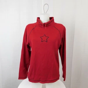 Christopher & Banks patriotischer Pullover Trichterausschnitt Stern bestickt Large #A244 - Bild 1 von 6