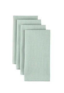 Pinstripes Celadon Polyester 18" x 18" Napkins 1 Dozen - Picture 1 of 1