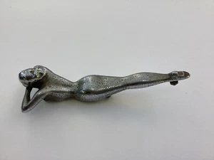 Vintage USA Chrome Flying Goddess 50s Nash Metropolitan Hood Ornament - Picture 1 of 7