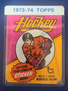 1973-74 Topps Hockey Cards Original Wax Empty Wrapper Vintage - Picture 1 of 2