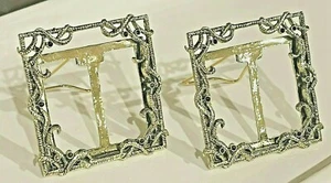 Beautiful Vintage Ornate Gold Tone Small Picture Frames Antique Style Set of 2 - Picture 1 of 4