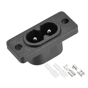 Adattatore spina montaggio pannello AC 250V 10A C8 2 pin modulo ingresso spina dritta - Foto 1 di 3