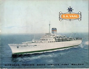 1966 S.A. VAAL Safmarine Intro Broschüre mit farbigem Interieur - ex-TRANSVAAL CASTLE - Bild 1 von 4