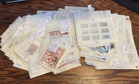 Massive Isle of Man Lot SC #12-/-424 stamps/PBs/Sheets sorted/priced CV 700$+ Cover