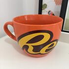 Reese's Large Orange Coffee Mug Soup Bowl Tea Cup Reeses Kimm & Miller Jumbo