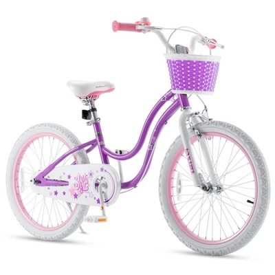 Bicicleta Stargirl 20 Pulgadas Niñas Bicicleta para Niños con Pata de Cabra y Cesta, Púrpura Foto 1 de 2