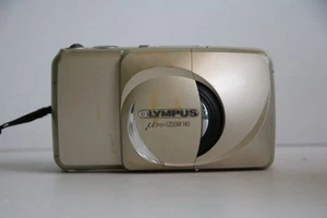 Olympus Mju Zoom 140, Silver, Working Film Camera Point & Shoot COSMETIC MARKS - Picture 1 of 10