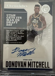 2017-18 Panini Chronicles Donovan Mitchell Auto/199 Rookie Baloncesto Nba Jazz - Imagen 1 de 2