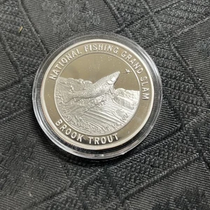 Brook Trout National Fishing Grand Slam 1 oz .999 Silver Round proof Coin - Picture 1 of 4