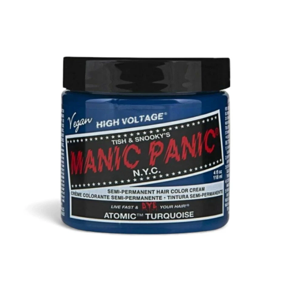 Manic Panic Classic Crema Color de Cabello 4oz - Vegano Semipermático - Turquesa Atómica Foto 1 de 1