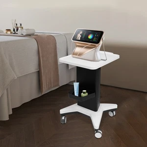 Carro de belleza con caja lateral, adecuado para objetos pequeños, blanco + negro - Imagen 1 de 24