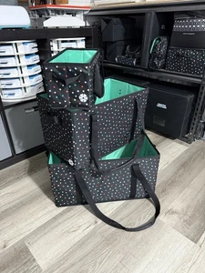 Creative Memories Set of 3 Rainbow Dots Collapsable Bags All 3 Sizes - Picture 1 of 5