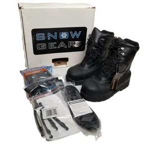 Snow Gear by Chets Shoes Mens Size 11 Winter Boots Black Thinsulate Ultra 1000g - Picture 1 of 22