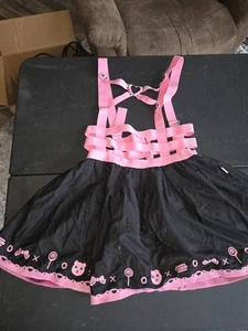 Overall Skirt Romper, Bondage Bunny And Bear - Little For Big - Size Large. - Picture 1 of 4