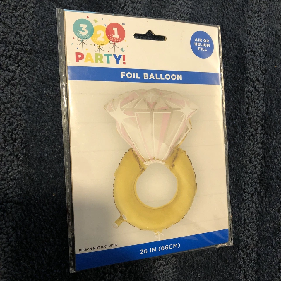 Anillo de compromiso I DO boda ciervo aire o lámina de helio diamante 26" x7 Foto 1 de 1