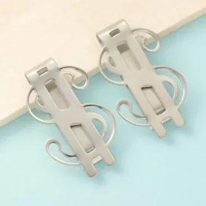 1PCS Slim Money Clip Stainless Steel Cash Bills Credit Clip New Dollar Design - Picture 1 of 11