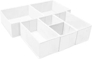 6 Pack Drawer Organizer, Fabric Foldable Closet Dresser Drawer Organizer for Clo - Picture 1 of 8