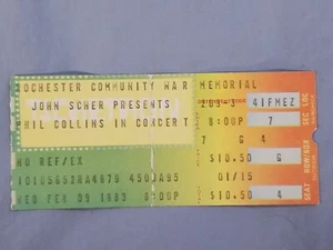 2-9-83 1983 Phil Collins Vtg Concert Ticket Stub Rochester, New York - Picture 1 of 2