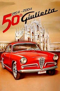 Poster Manifesto Locandina Pubblicitaria Stampa Vintage Automobili Alfa Romeo - Foto 1 di 3