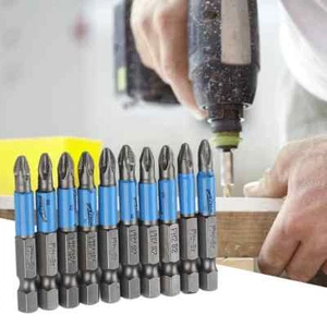 10 pz/set 1/4"" punte trapano cacciavite cacciavite gambo esagono magnetico antiscivolo PH2 - Foto 1 di 8