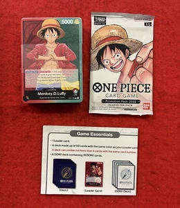 Baraja de demostración One Piece TCG Monkey D Luffy con paquete promocional sellado - Imagen 1 de 4