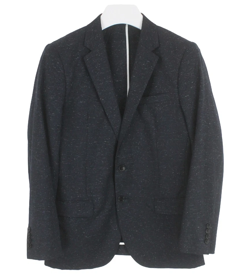 Reiss Blazer Hombre (GB) 40 Botonadura Sencilla Seda Lana Mezcla Estampado Azul - Imagen 1 de 4