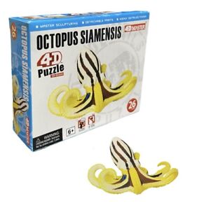 Build your own 3 inch Octopus Siamensis Model - 26 piece 3D Puzzle (Age 6+)