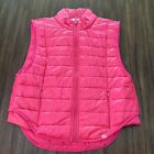 Women's Vest Quilted puffer Front Full Zipper Relaxed Fit Pink size small JoyLab