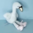 Hudson Baby HB Stork Pelican Swan Plush Bird Gold White Ballet Shoes Stuffed 11