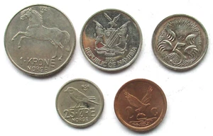 5 x monety motywy zwierzęce partia - Zdjęcie 1 z 2