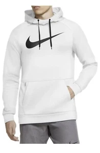 Nuevo con etiquetas Nike Therma-Fit Swoosh Sudadera con Capucha Suéter Blanco Para Hombre Mediano - Imagen 1 de 7