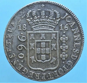 BRASILE JOAO 960 REIS 1816 MONETE DA COLLEZIONE ARGENTO SILVER COIN CURRENCY - Imagen 1 de 2