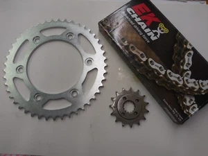 Honda XR650L 14/45 JT Sprocket SET and EK SRO O-RING CHAIN KIT NOTSTOCK GEARING - Picture 1 of 3