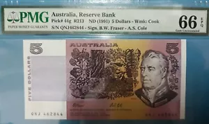 1991 Australia $5 PMG66 EPQ <P-44g> GEM UNC - Picture 1 of 4