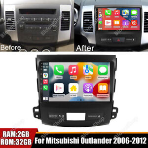 Android 13 Car Stereo Radio Player GPS CarPlay For Mitsubishi Outlander 2006-12