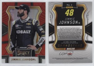 2017 Panini Select Grandstand Red Prizm /99 Jimmie Johnson #2 HOF