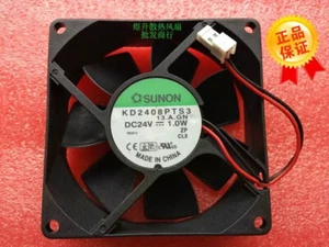 KD2408PTS3 DC24V 1.0W 8025 8CM 2 Cooling Fan - Photo 1/2