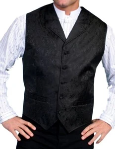 Scully Western Vest Men Paisley Cover Button Formal Rangewear F0_RW093 - Picture 1 of 10