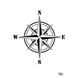 Universal Schablone "Windrose" A4 Viva Decor Stencil Kompass