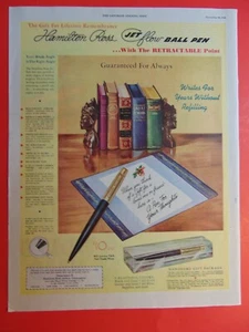 1946 HAMILTON ROSS Jet Flow Ball Pen foto arte stampa pubblicità - Foto 1 di 1