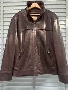 M&S Collezione braune Lederjacke großes herausnehmbares Futter 41 - 43" Mantel - Bild 1 von 14