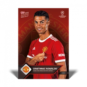 2021 TOPPS NOW UCL #14 CRISTIANO RONALDO -SIGNS WITH MANCHESTER UNITED - Picture 1 of 2