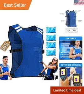 Gilet Raffreddamento Ghiaccio Leggero Regolabile - Perfetto per Divertimento Moto e Outdoor - Foto 1 di 10