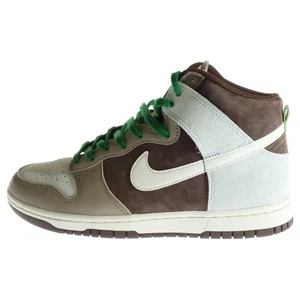 NIKE DUNK HIGH RETRO PRM LIGHT CHOCOLATE CUT SNEAKERS WHITE BROWN US8.5 Used 25c - Picture 1 of 7